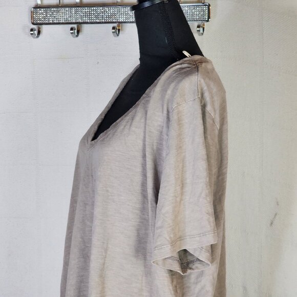 Universal Thread Goods Co. Galvanized Gray Cotton Fitted V Neck SS T-Shirt Sz 3X - Picture 9 of 16